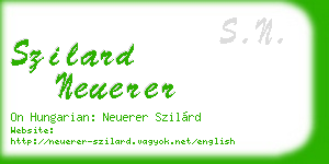 szilard neuerer business card