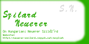 szilard neuerer business card